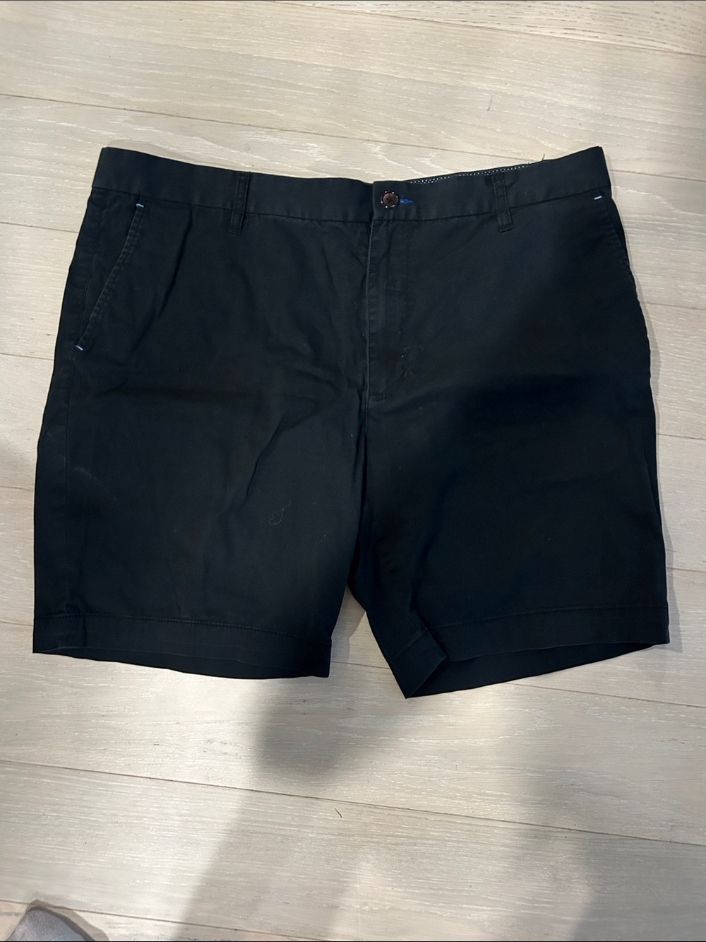 Classic Black Flat-Front Men's Shorts